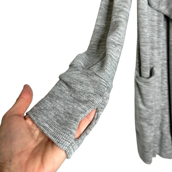 Athleta Draped Open Front Cozy Cardigan Sz XS Gray - Picture 2 of 10